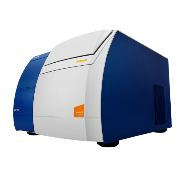 A blue and white laboratory instrument, likely a piece of analytical equipment, is positioned against a white background. It has a sleek, modern design with an orange label that reads "smart" and "analytical," reflecting the advanced technology often found in PCR systems considering their cost.